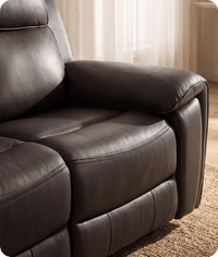 Leo Genuine Leather Grey Electric Power Recliner 2 Seater Sofa