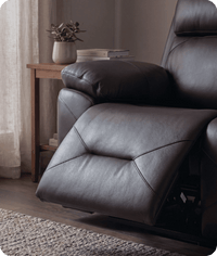 Milano Genuine Leather Grey Electric Power Recliner 2 Seater Sofa