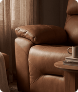 Milano Genuine Leather Caramel Electric Power Recliner 2 Seater Sofa