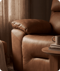 Milano Genuine Leather Caramel Electric Power Recliner 2 Seater Sofa