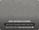 Martini Genuine Leather Grey Electric Power Recliner Armchair