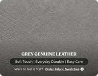 Martini Genuine Leather Grey Electric Power Recliner Armchair