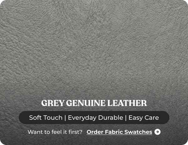 Martini Genuine Leather Grey Electric Power Recliner Armchair