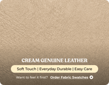 Martini Genuine Leather Cream Electric Power Recliner 2 Seater Sofa