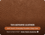 Leo Tan Genuine Leather Armchair with Electric Power Recliner