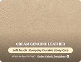 Martini Genuine Leather Cream Electric Power Recliner 3 Seater Sofa