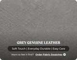 Martini Genuine Leather Grey Electric Power Recliner 3 Seater Sofa