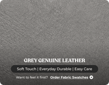 Martini Genuine Leather Grey Electric Power Recliner 2 Seater Sofa