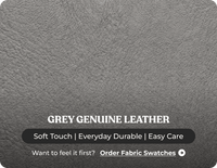 Martini Genuine Leather Grey Electric Power Recliner 2 Seater Sofa