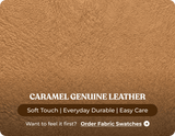Milano Genuine Leather Caramel Electric Power Recliner 2 Seater Sofa