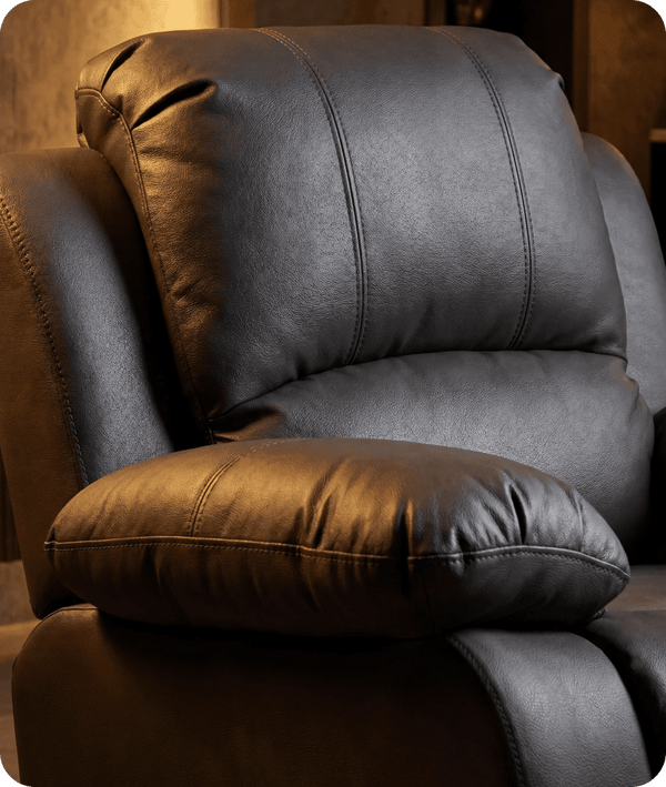 Veloura Grey  Leather Armchair