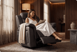 Martini Genuine Leather Grey Electric Power Recliner Armchair