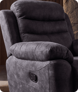 Bristol Grey Fabric Manual Recliner Armchair