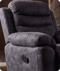 Bristol Grey Fabric Manual Recliner Armchair