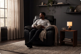 Milano Black Leather Electric Recliner Armchair