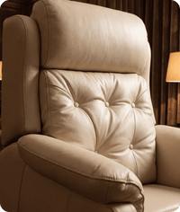 Oliver Genuine Leather Cream Rise & Recline Mobility Chair