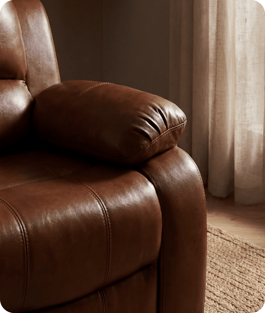 Veloura Tan Leather Armchair