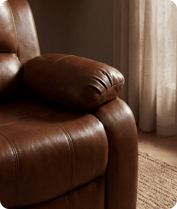 Veloura Tan Leather Armchair
