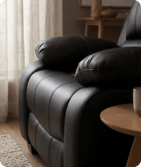 Veloura Black Leather Armchair