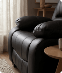 Veloura Black Leather Armchair