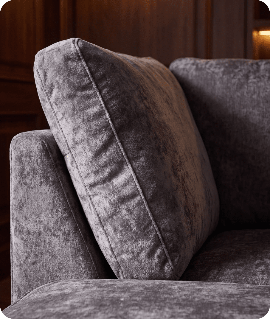 Westminster Coal Alaska Fabric U Shape High Back Corner Sofa
