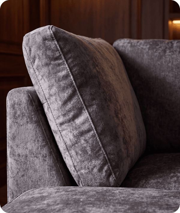 Westminster Coal Alaska Fabric U Shape High Back Corner Sofa