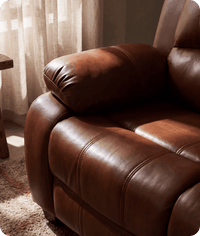 Veloura Tan Leather 2 Seater Sofa