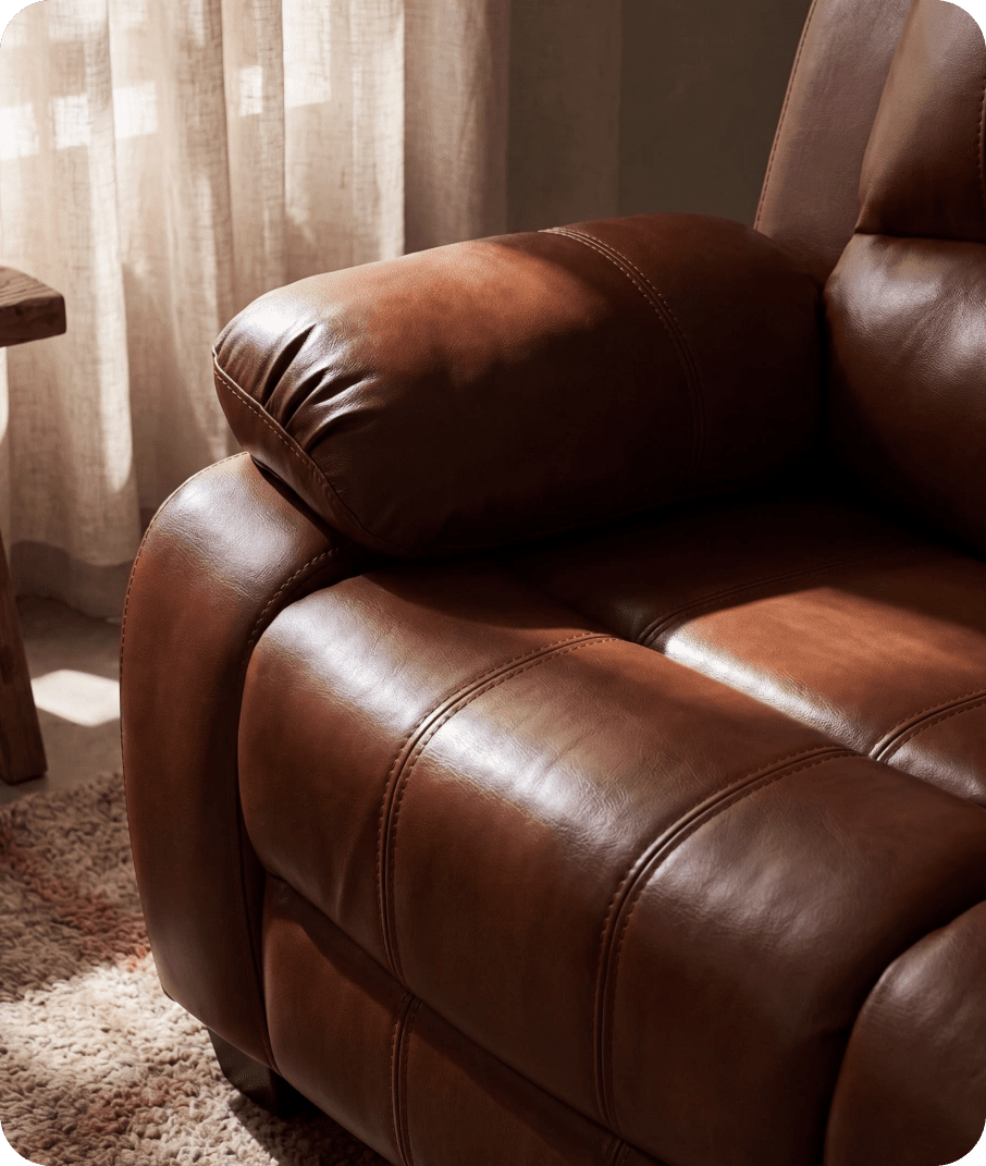 Veloura Tan Leather 2 Seater Sofa