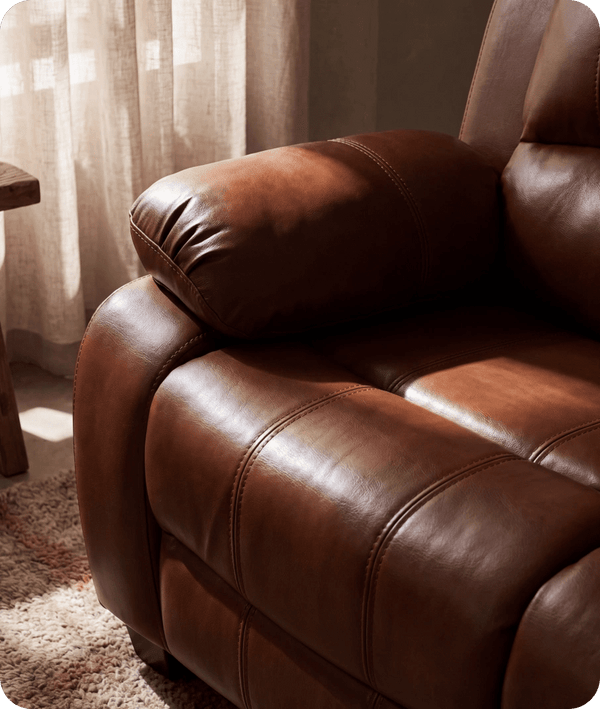 Veloura Tan Leather 2 Seater Sofa