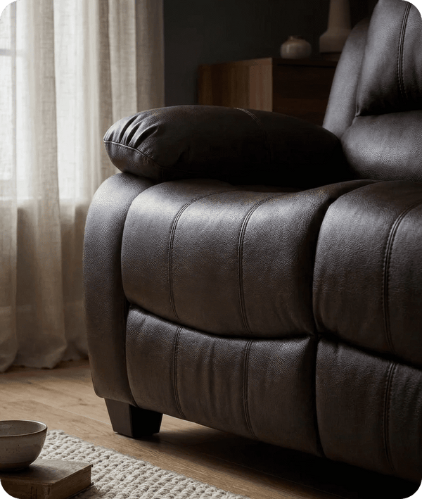 Veloura Brown Leather 2 Seater Sofa
