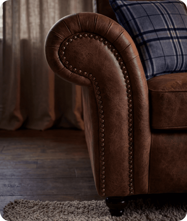Savile Tan Suede 2 Seater Sofa