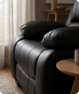 Veloura Black Leather Armchair