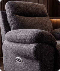 Lunaro Grey Fabric Electric Recliner Armchair