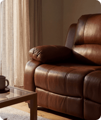 Veloura Tan Leather 3 Seater Sofa