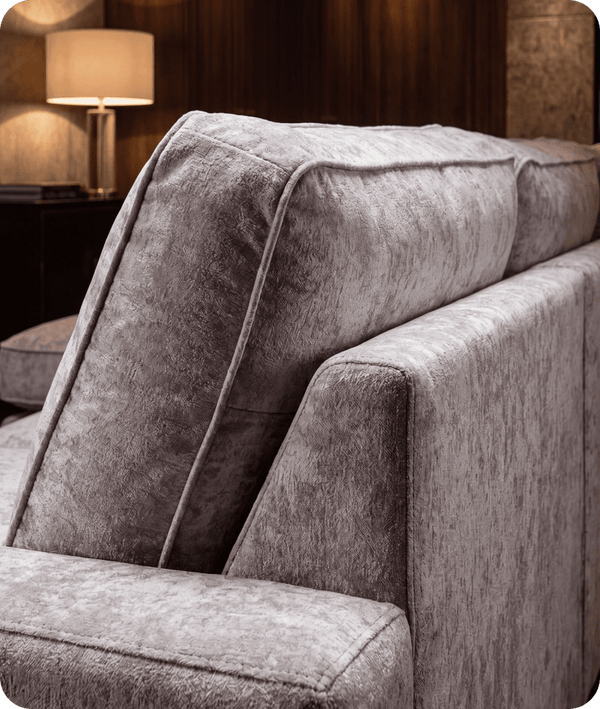 Westminster Silver Alaska Fabric U Shape High Back Corner Sofa
