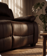 Veloura Brown Leather 3 Seater Sofa