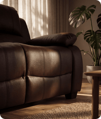 Veloura Brown Leather 3 Seater Sofa