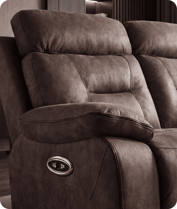 Nova Brown Leather 2 Seater Sofa