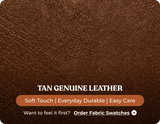 Martini Genuine Leather Tan Electric Power Recliner 2 Seater Sofa