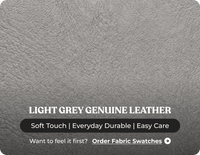 Milano Genuine Leather Light Grey Electric Power Recliner 3 Seater Sofa
