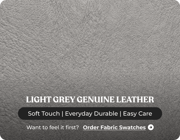 Milano Genuine Leather Light Grey Electric Power Recliner 3 Seater Sofa
