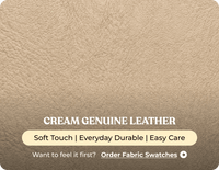Milano Genuine Leather Cream Electric Power Recliner 2 Seater Sofa