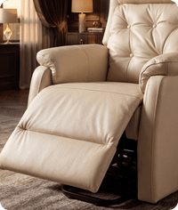 Oliver Genuine Leather Cream Rise & Recline Mobility Chair