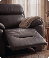 Milano Grey Leather Power Recliner Armchair