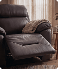 Milano Grey Leather Power Recliner Armchair