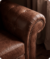Savile Tan Suede 2 Seater Sofa