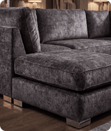 Westminster Coal Alaska Fabric U Shape High Back Corner Sofa