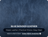 Chesterfield Blue Leather Antique Armchair