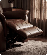 Martini Tan Leather Electric Recliner Armchair