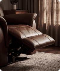 Martini Tan Leather Electric Recliner Armchair